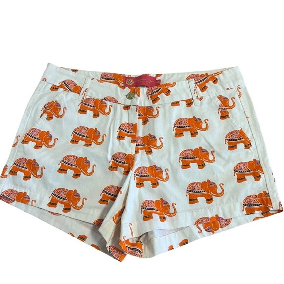 Macbeth Collection By Margaret Josephs Women's Elephant Print Shorts Size M - Picture 3 of 12